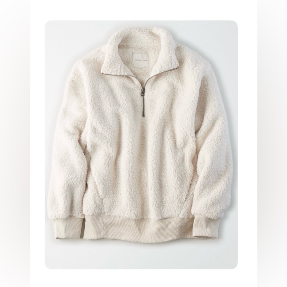 FUZZY SHERPA QUARTER ZIP SWEATSHIRT